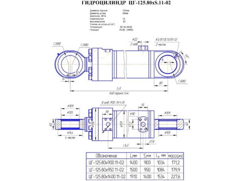 ЦГ-125.80х1400.11-02