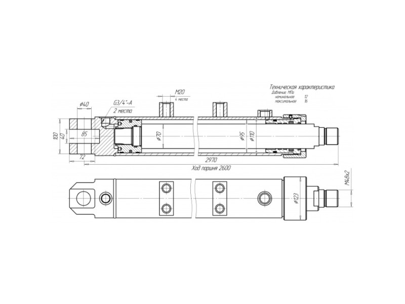 ЦГ-95.70х2600.33